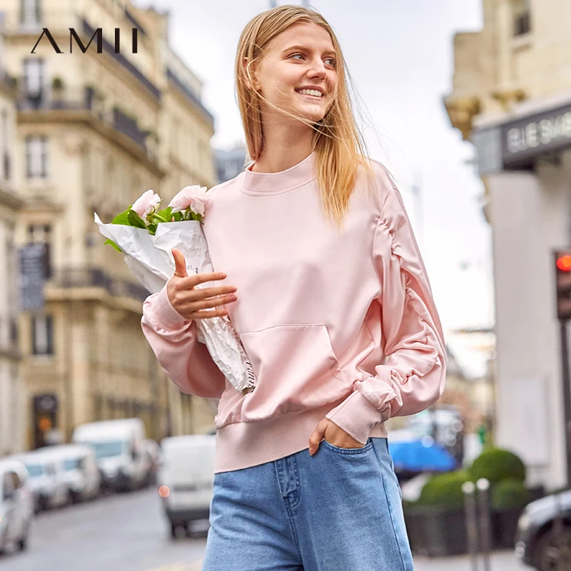 Amii Minimalist Sweatshirt Women Spring 2019 Causal Solid Lantern Sleeve Pocket Long Sleeve O Neck Loose Streetwear Female Tops
Amii Minimalist Sweatshirt Women Spring 2019 Causal Solid Lantern Sleeve Pocket Long Sleeve O Neck Loose Streetwear Female Tops