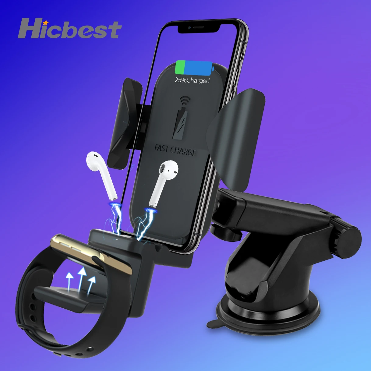 3 in 1 Wireless Car Charger for iPhone 8 X XR XS Fast Wireless Charging Car Mount Induction Charger Phone Holder for Apple Watch
3 in 1 Wireless Car Charger for iPhone 8 X XR XS Fast Wireless Charging Car Mount Induction Charger Phone Holder for Apple Watch