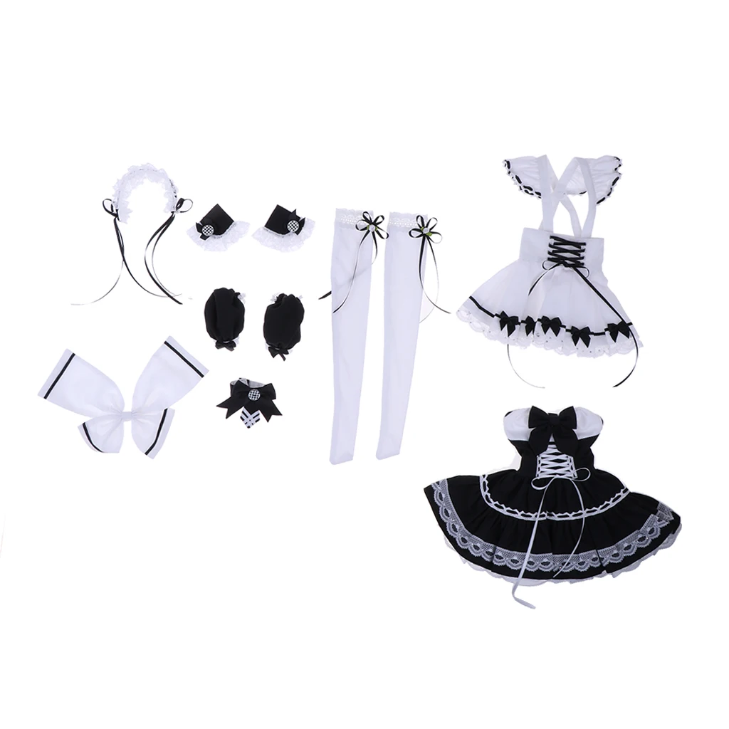 1/3 BJD Doll Clothes Set Maid Uniform Cosplay Outfits Doll Accessory Toy Gifts (A) 
1/3 BJD Doll Clothes Set Maid Uniform Cosplay Outfits Doll Accessory Toy Gifts (A)