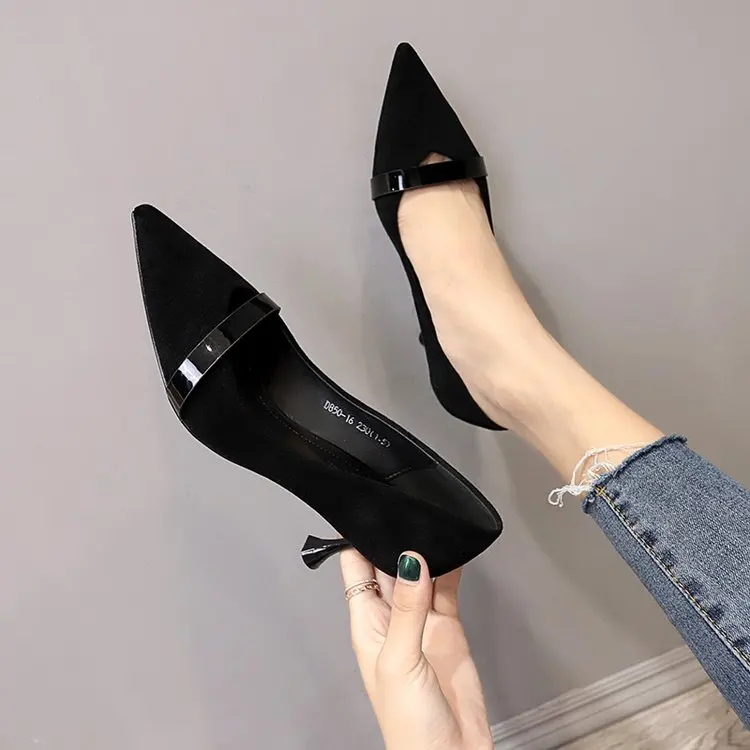 Temperament elegant womens shoes fashion high heels pointed shallow mouth stiletto single shoes black professional work shoes
Temperament elegant womens shoes fashion high heels pointed shallow mouth stiletto single shoes black professional work shoes