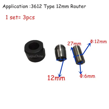 Router Collet nut cone Chuck Reducer 12mm To 6mm collet sleeve replacement for MAKITA 3612 Router woodworking machinery parts
Router Collet nut cone Chuck Reducer 12mm To 6mm collet sleeve replacement for MAKITA 3612 Router woodworking machinery parts