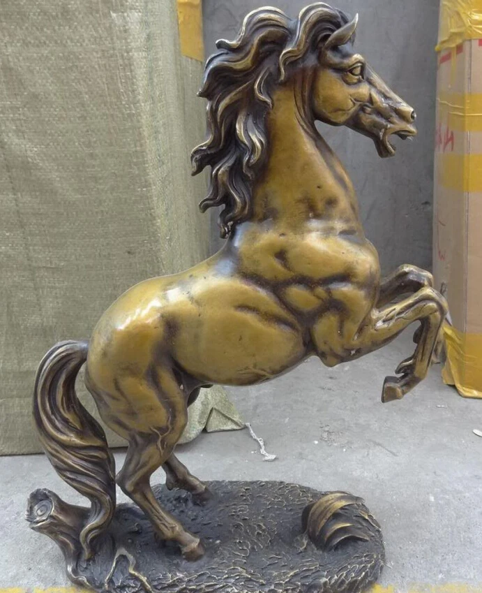 S5459 21" Chinese Bronze Year Zodiac FengShui Wealth jughead Up Fury Horse Statue D0318
S5459 21" Chinese Bronze Year Zodiac FengShui Wealth jughead Up Fury Horse Statue D0318