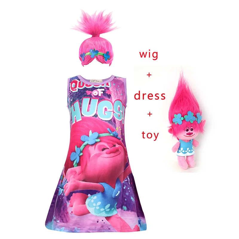 3pcs/set Kids Trolls My Baby Girls Pajamas Dress Children Girl Trolls Dresses Cartoon Magic elf Costume Clothes Summer Clothing
3pcs/set Kids Trolls My Baby Girls Pajamas Dress Children Girl Trolls Dresses Cartoon Magic elf Costume Clothes Summer Clothing