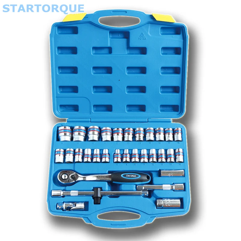 

STARTORQUE 32pcs/set Spanner Socket 1/2 Car Repair Tool Ratchet Wrench Screw Mechanical