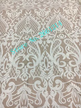 White color sequins lace fabric Embroidery designs super quality african tulle french lace fabric
White color sequins lace fabric Embroidery designs super quality african tulle french lace fabric