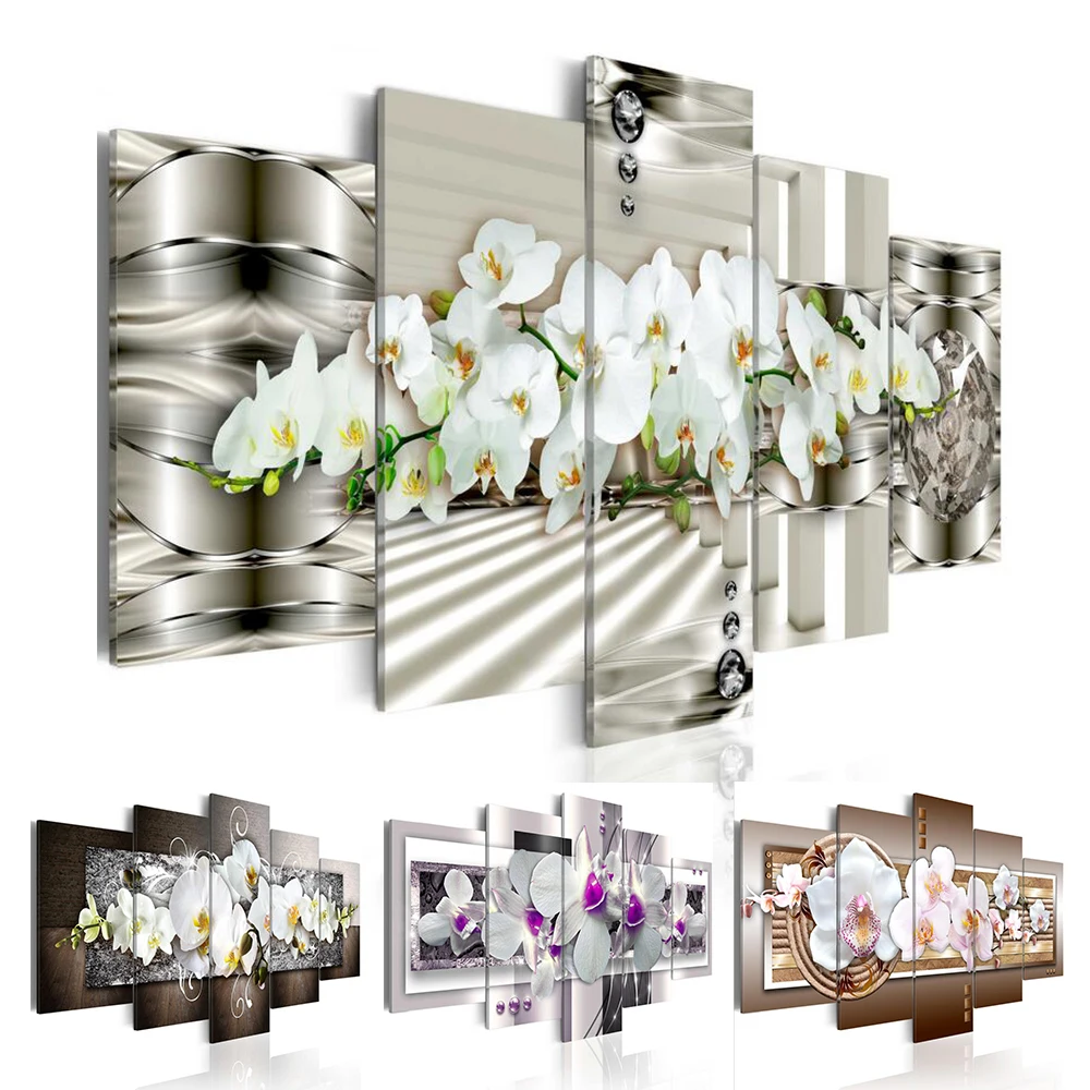 Wall Art Canvas Painting 5 Pieces Orchid Flower Modern Home Wall Decor for Living Room Gift, Choose Color And Size ( No Frame )
Wall Art Canvas Painting 5 Pieces Orchid Flower Modern Home Wall Decor for Living Room Gift, Choose Color And Size ( No Frame )