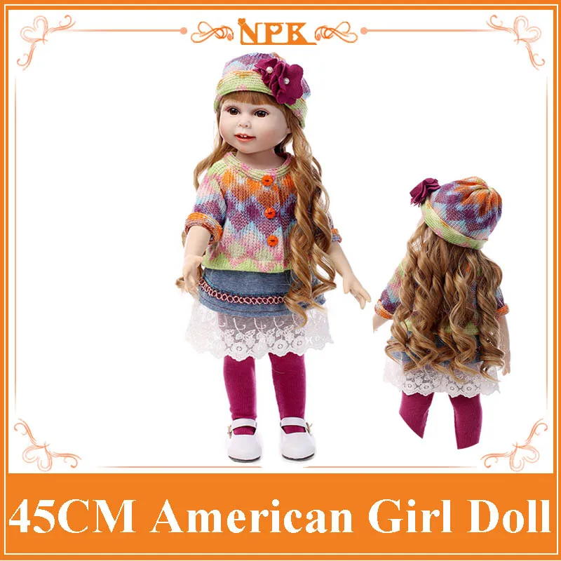 New Year Merry Christmas Gift 18" American Girl Doll With Long Brown Curly Hair In Refined Quality Sweater Lifelike Baby Doll
New Year Merry Christmas Gift 18" American Girl Doll With Long Brown Curly Hair In Refined Quality Sweater Lifelike Baby Doll