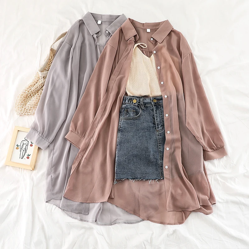 2019 new fashion women's blouse shirt loose mid-length summer chiffon shirt top
2019 new fashion women's blouse shirt loose mid-length summer chiffon shirt top