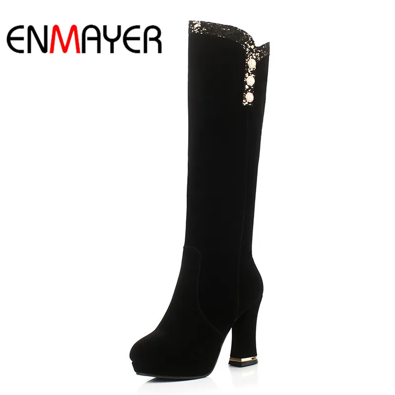 ENMAYER Women Winter Boots New Fashion Over the Knee Hoof Heels Boots High Quality Cacual Dating Shoes for Women Platform Boots
ENMAYER Women Winter Boots New Fashion Over the Knee Hoof Heels Boots High Quality Cacual Dating Shoes for Women Platform Boots