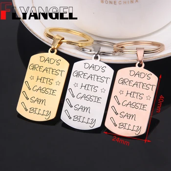 FLYANGEL Custom Kids Name Fashion Engraved Key Chain Jewelry Dad's Greatest Hits Cute Car Key Tag keyring For Dad Gifts
FLYANGEL Custom Kids Name Fashion Engraved Key Chain Jewelry Dad's Greatest Hits Cute Car Key Tag keyring For Dad Gifts