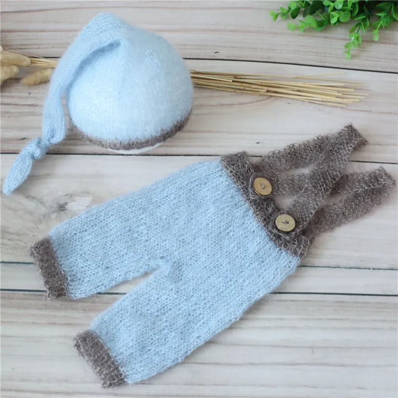 Knit Mohair Bonnet Romper Set Photo Prop Baby Bear Hat Newborn Romper Photography Props
Knit Mohair Bonnet Romper Set Photo Prop Baby Bear Hat Newborn Romper Photography Props