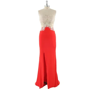 2017 Sexy Red Sheath/Column Sleeveless Sweetheart Zipper Floor-length Satin Appliques Beading Formal Prom Dress Evening
2017 Sexy Red Sheath/Column Sleeveless Sweetheart Zipper Floor-length Satin Appliques Beading Formal Prom Dress Evening