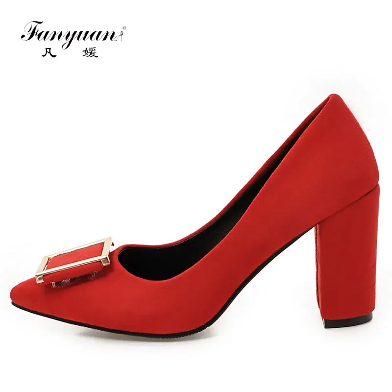 Fanyuan Solid Pumps Women Shoes Pointed Toe with Metal Thick High Heels 2017 Spring Summer Stylish Female Party Pumps Plus Size
Fanyuan Solid Pumps Women Shoes Pointed Toe with Metal Thick High Heels 2017 Spring Summer Stylish Female Party Pumps Plus Size