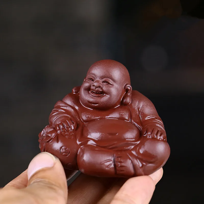 New Tea Tray Ornaments Maitreya Yixing Boutique Purple Clay Tea Pets Handmade Buddha Statue Cultivate Tea Pet Gift Free Shipping 
New Tea Tray Ornaments Maitreya Yixing Boutique Purple Clay Tea Pets Handmade Buddha Statue Cultivate Tea Pet Gift Free Shipping