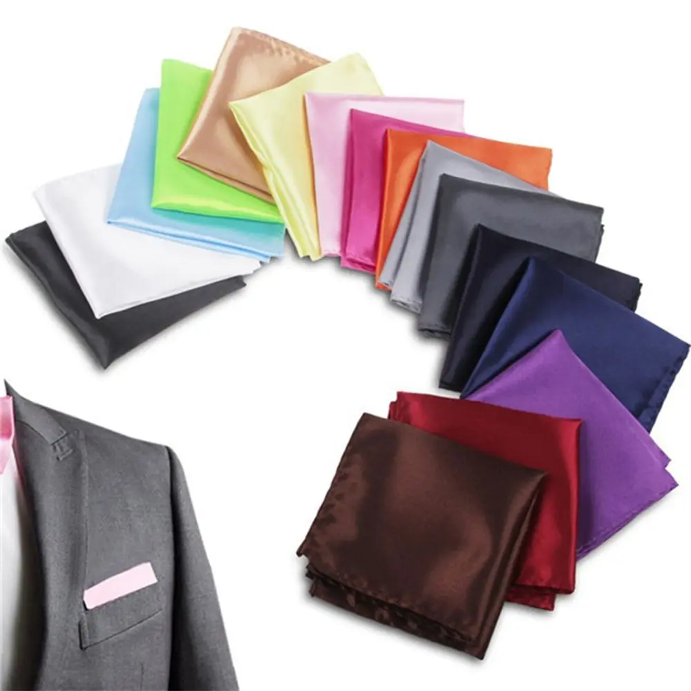 High Quality 15 Colors Men Pocket Square Polyester Satin Material Solid Color Handkerchief Fit For Male Wedding Formal Party
High Quality 15 Colors Men Pocket Square Polyester Satin Material Solid Color Handkerchief Fit For Male Wedding Formal Party