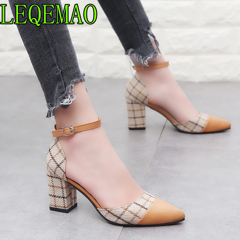 Classic Shoes Women Pumps Thick Heels Shoes Ankle Strap Lattice Women's Stiletto Buckle Shoes Chaussures
Classic Shoes Women Pumps Thick Heels Shoes Ankle Strap Lattice Women's Stiletto Buckle Shoes Chaussures