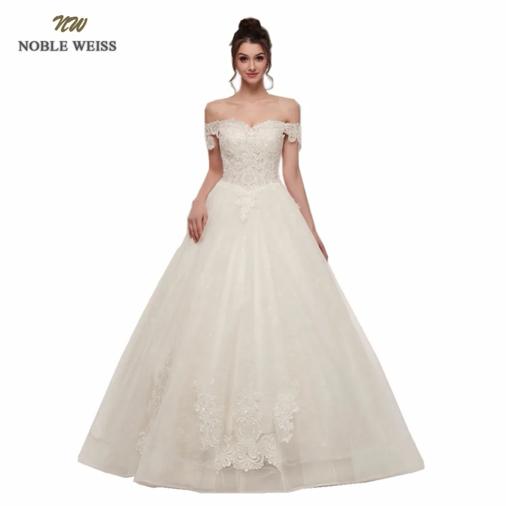 NOBLE WEISS A-Line Wedding Dress Sexy Appliques Lace-up Back Floor-Length High Quality Tulle Wedding Gown Bridal Dress
NOBLE WEISS A-Line Wedding Dress Sexy Appliques Lace-up Back Floor-Length High Quality Tulle Wedding Gown Bridal Dress