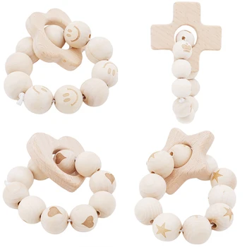 Baby Nursing Bracelets Wooden Teether Crochet Chew Beads Teething Wood Rattles Toys Teether Montessori Bracelets
Baby Nursing Bracelets Wooden Teether Crochet Chew Beads Teething Wood Rattles Toys Teether Montessori Bracelets
