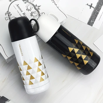 Black White Stainless Steel Thermos Cups Coffee Mug Cup Gold Plating TrianglePattern Vacuum Flask Thermo Water Bottle Tea 350ML
Black White Stainless Steel Thermos Cups Coffee Mug Cup Gold Plating TrianglePattern Vacuum Flask Thermo Water Bottle Tea 350ML