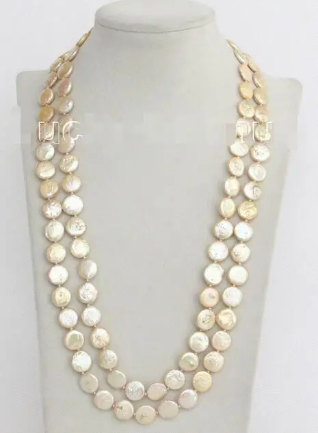 Free Shipping>> new hot length 48" 12mm coin fastener champagne freshwater pearls necklace j10383
Free Shipping>> new hot length 48" 12mm coin fastener champagne freshwater pearls necklace j10383