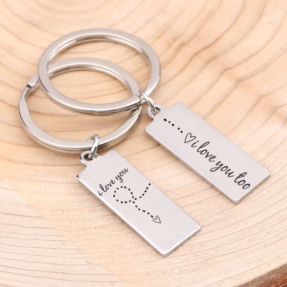 1 Pair Key Chain "I Love You"Engraved For Couple Lover Jewelry Key Pendant Birthday Love Remembrance Charm Key Accessories
1 Pair Key Chain "I Love You"Engraved For Couple Lover Jewelry Key Pendant Birthday Love Remembrance Charm Key Accessories