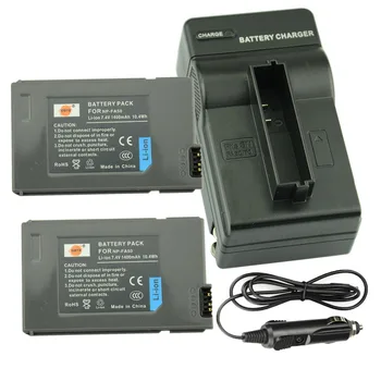 

DSTE 2PCS NP-FA50 Rechargeable Battery + Travel and Car Charger for Sony DVW-700 DCR-DVD7E PC55E HC90E PC1000E PC55/W Camera