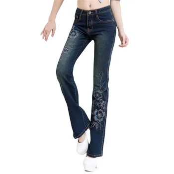 Spring Women Luxury Beading Embroidered Flared Jeans Female Boot Cut Embroidery Lace Bell Bottom Jeans Denim Trousers
Spring Women Luxury Beading Embroidered Flared Jeans Female Boot Cut Embroidery Lace Bell Bottom Jeans Denim Trousers