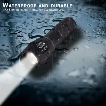LED Flashlight Tactical Flash light 12000 Lumens T6/L2//V6 Zoomable 5 Modes Lanterna LED Torch Flashlights For Camping By 18650
LED Flashlight Tactical Flash light 12000 Lumens T6/L2//V6 Zoomable 5 Modes Lanterna LED Torch Flashlights For Camping By 18650