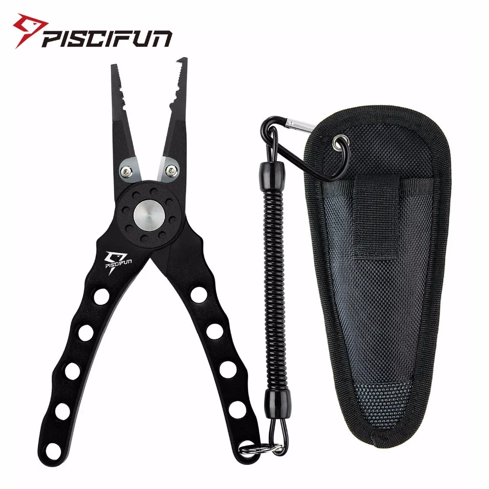 Piscifun Aluminum Fishing Pliers Braid Cutters Split Ring Hook Remover Fish Holder Saltwater Pliers with Sheath and Lanyard
Piscifun Aluminum Fishing Pliers Braid Cutters Split Ring Hook Remover Fish Holder Saltwater Pliers with Sheath and Lanyard
