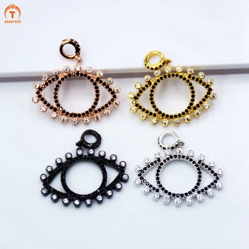 ASA&TESS Metal Copper Micro Pave CZ Evil Eye Pendant Beads For Jewelry Necklace Making
ASA&TESS Metal Copper Micro Pave CZ Evil Eye Pendant Beads For Jewelry Necklace Making