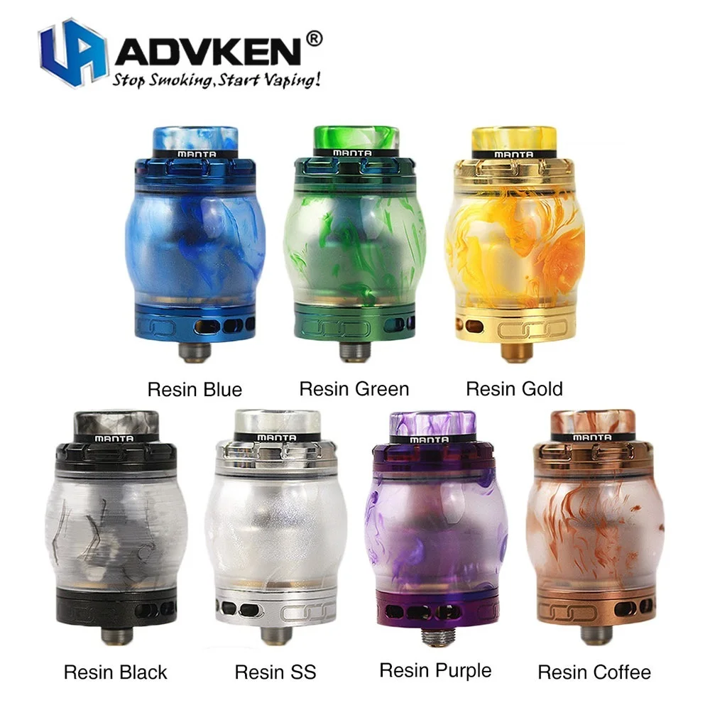 Hot Original Advken Manta RTA Resin Version 4.5ml with Attractive Resin Appearance & 810 Drip Tip E-cig Vape Tank VS Manta RTA
Hot Original Advken Manta RTA Resin Version 4.5ml with Attractive Resin Appearance & 810 Drip Tip E-cig Vape Tank VS Manta RTA
