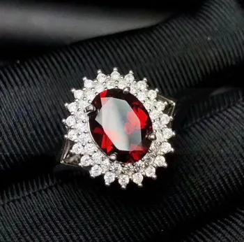Natural garnet ring Real original red garnet 925 sterling silver 7*9mm 2.1ct gemstone Fine handworked jewelry #X18060925
Natural garnet ring Real original red garnet 925 sterling silver 7*9mm 2.1ct gemstone Fine handworked jewelry #X18060925