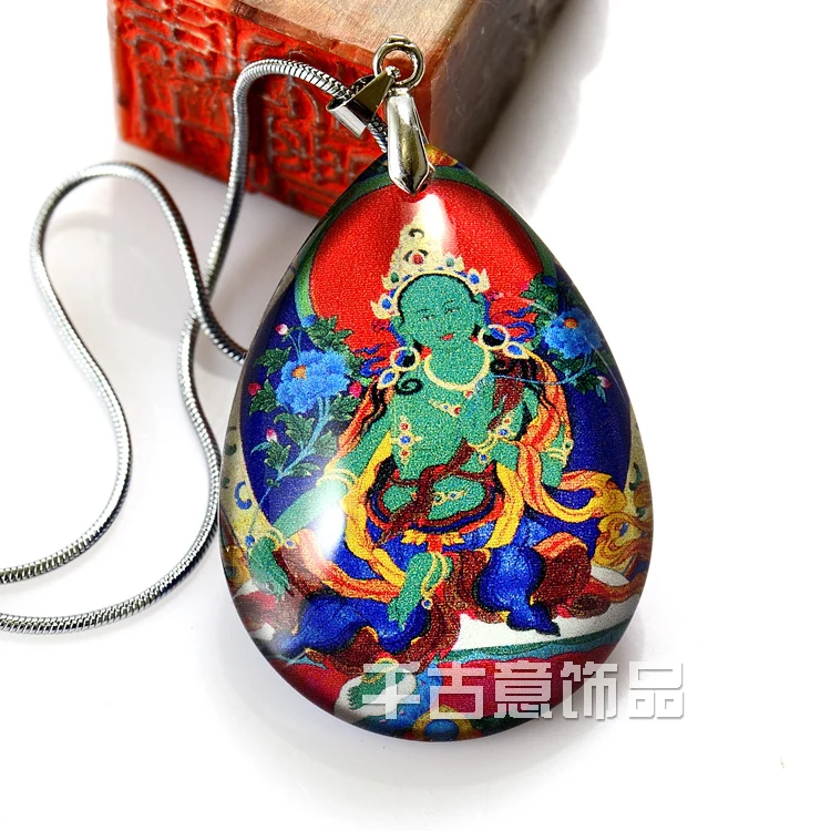 Greco-Buddhist pocket travel efficacious Auspicious Bodhisattva Tara Green Buddha drop-shaped Crystal Pendant Buddhist Amulet
Greco-Buddhist pocket travel efficacious Auspicious Bodhisattva Tara Green Buddha drop-shaped Crystal Pendant Buddhist Amulet