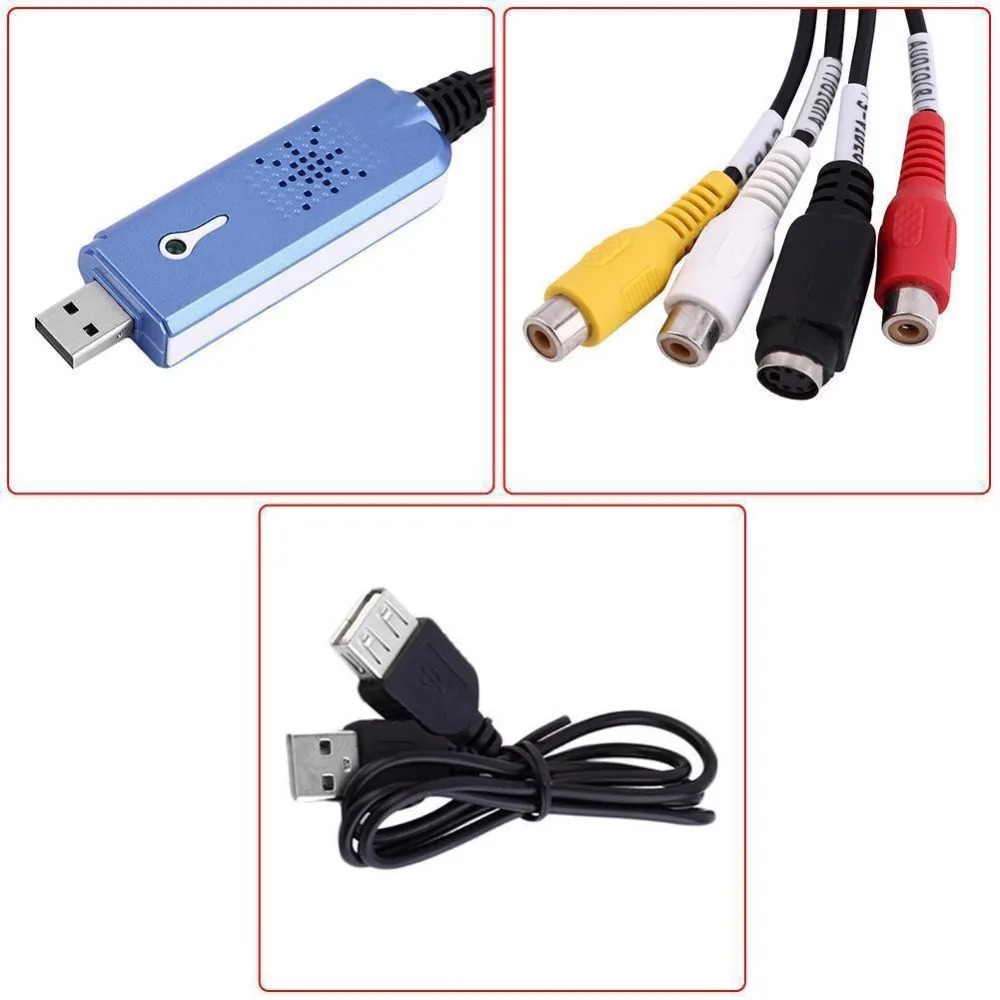 2.0 USB Converter Audio Video Capture Grabber Adapter for Windows 2000, XP, Vista, Win7, 8, 10
2.0 USB Converter Audio Video Capture Grabber Adapter for Windows 2000, XP, Vista, Win7, 8, 10