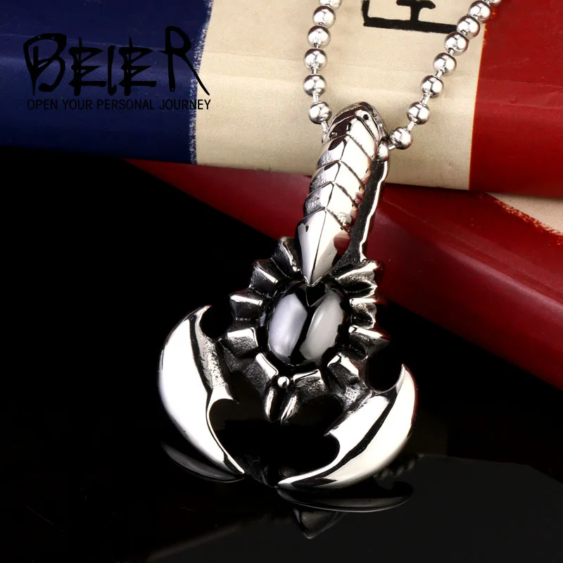 BEIER Scorpion Necklace Pendant Stainless Steel Jewelry For Man And Boy Silver Color New Brand BP8-142
BEIER Scorpion Necklace Pendant Stainless Steel Jewelry For Man And Boy Silver Color New Brand BP8-142