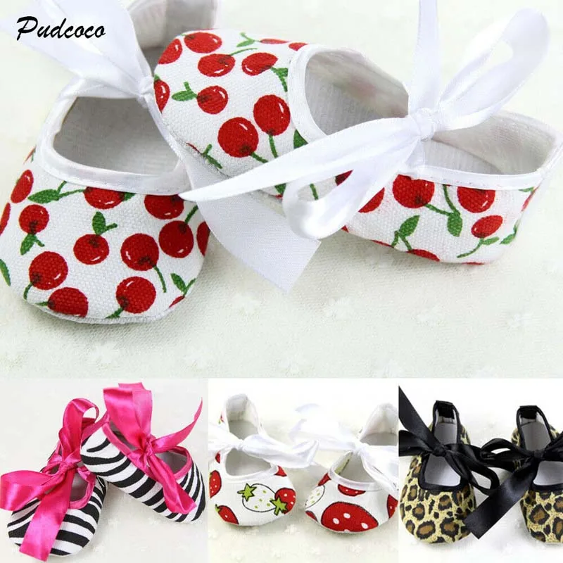 2019 Brand Sweet Newborn Baby Girl Bowknot Crib Shoes Cloth Soft Sole Anti-slip Prewalkers Cherry Leopard Print Baby Shoes 0-12M
2019 Brand Sweet Newborn Baby Girl Bowknot Crib Shoes Cloth Soft Sole Anti-slip Prewalkers Cherry Leopard Print Baby Shoes 0-12M