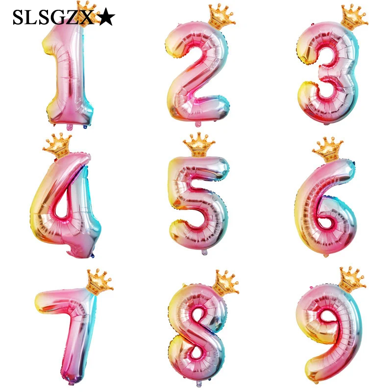 2pcs Crown 32inch Figure Foil Balloons 1 2 3 4 5 6 7 8 9 Years Old Kid Boys Girls Happy Birthday Balloon Baby Shower Decoration
2pcs Crown 32inch Figure Foil Balloons 1 2 3 4 5 6 7 8 9 Years Old Kid Boys Girls Happy Birthday Balloon Baby Shower Decoration