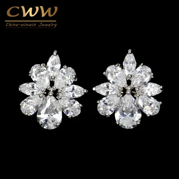 CWWZircons Romantic CZ Women Jewelry Silver Color Flower Shape High Quality Cubic Zircon Stone Earrings for Girls Gift CZ306
CWWZircons Romantic CZ Women Jewelry Silver Color Flower Shape High Quality Cubic Zircon Stone Earrings for Girls Gift CZ306