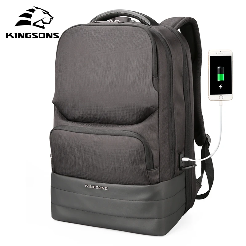 Kingsons Men Backpack 2.0 USB Recharging Water Repellent Laptop Backpacks Men Business Fashion Shoulder Bags Black Technology
Kingsons Men Backpack 2.0 USB Recharging Water Repellent Laptop Backpacks Men Business Fashion Shoulder Bags Black Technology
