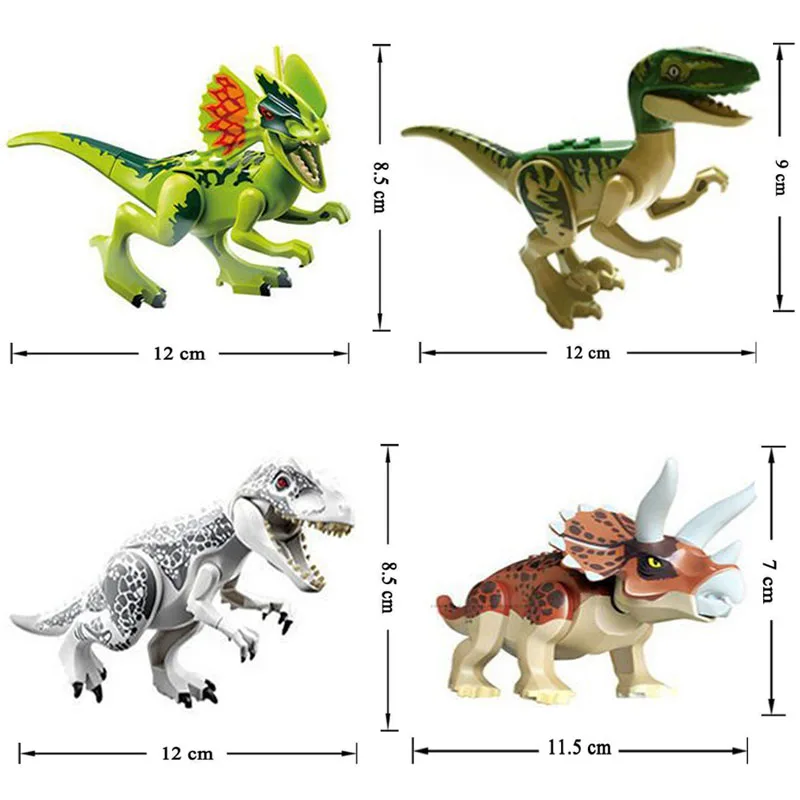 Jurassic 4pcs/lot Dinosaurs park Pterosauria Triceratops Indomirus T-Rex World Assembly Figures Kids Toys gift
Jurassic 4pcs/lot Dinosaurs park Pterosauria Triceratops Indomirus T-Rex World Assembly Figures Kids Toys gift