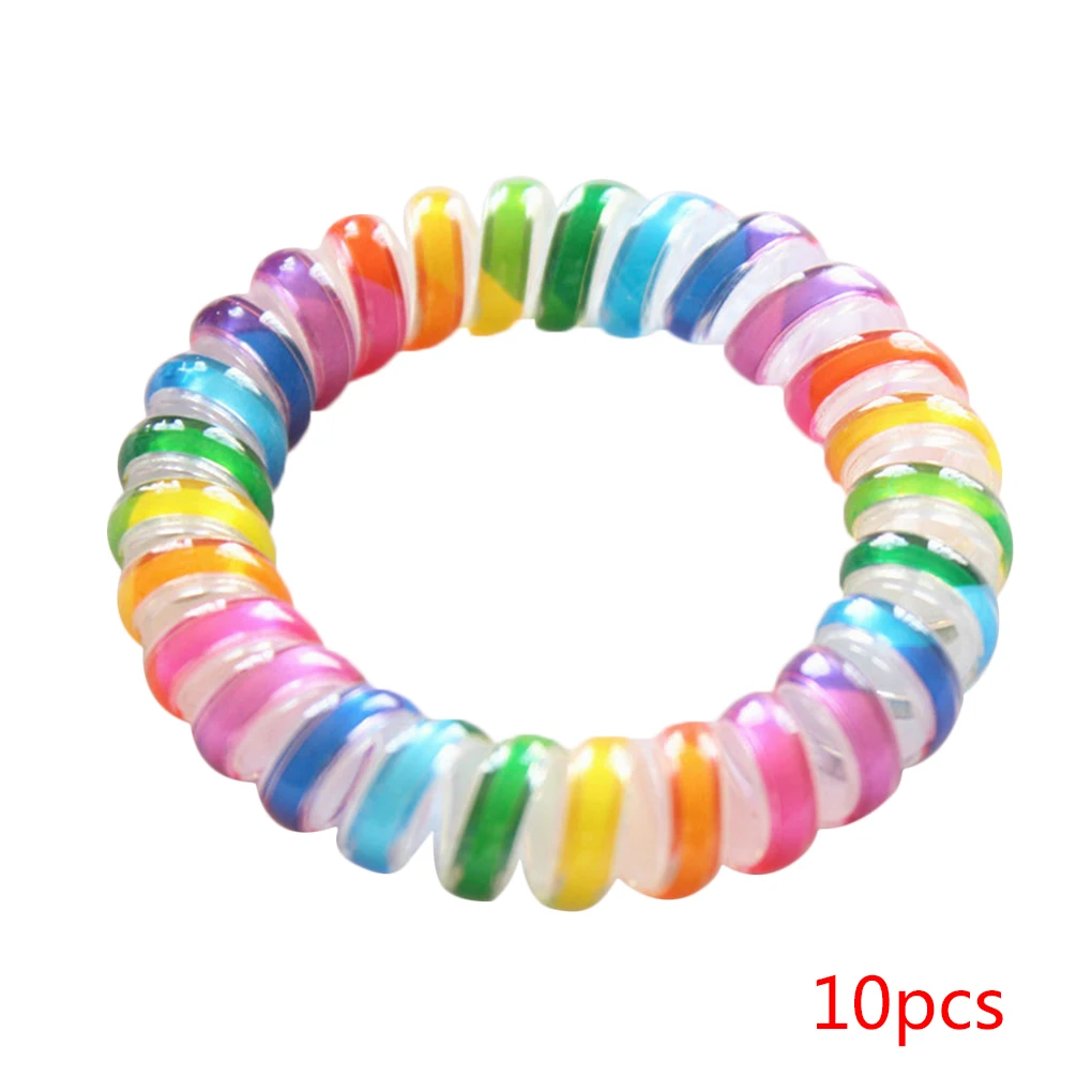 Women Rainbow Color Elastic Hairbands Spiral Shape Hair Ties Rope Headwear Telephone Headband
Women Rainbow Color Elastic Hairbands Spiral Shape Hair Ties Rope Headwear Telephone Headband