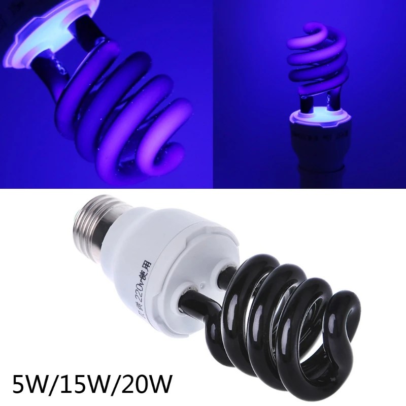 E27 UV Light Bulb Ultraviolet Lamp Fluorescent CFL 5/15/20W Spiral Enegy Saving Black Light Violet Lighting 220V 300-400nm
E27 UV Light Bulb Ultraviolet Lamp Fluorescent CFL 5/15/20W Spiral Enegy Saving Black Light Violet Lighting 220V 300-400nm