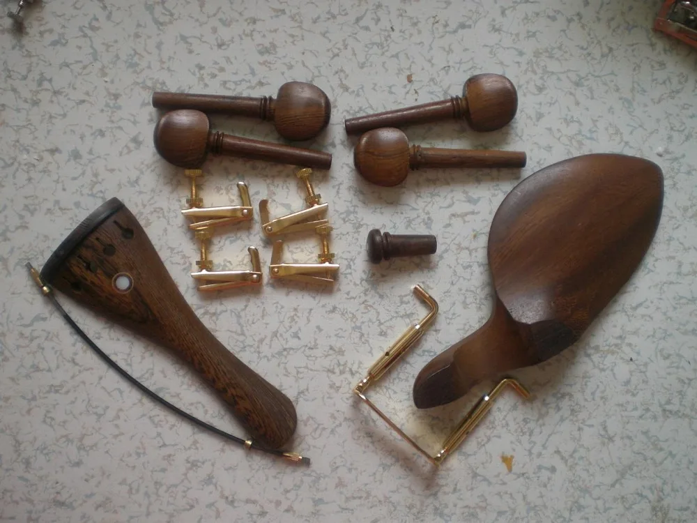 1 Set Wenge Violin Fitting 4/4 with Strings Violin Bridge Fine tuner gut clamp
1 Set Wenge Violin Fitting 4/4 with Strings Violin Bridge Fine tuner gut clamp