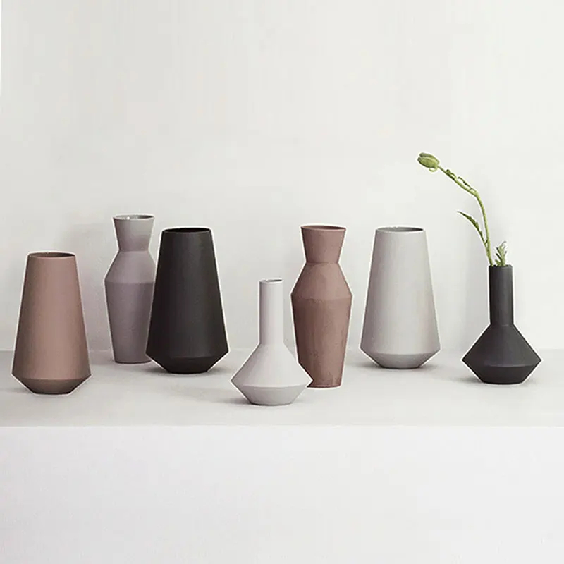 Nordic Morandi Grinded Ceramic Vase Handmade geometric vases tabletop Dried flower ornaments home decoration vases
Nordic Morandi Grinded Ceramic Vase Handmade geometric vases tabletop Dried flower ornaments home decoration vases