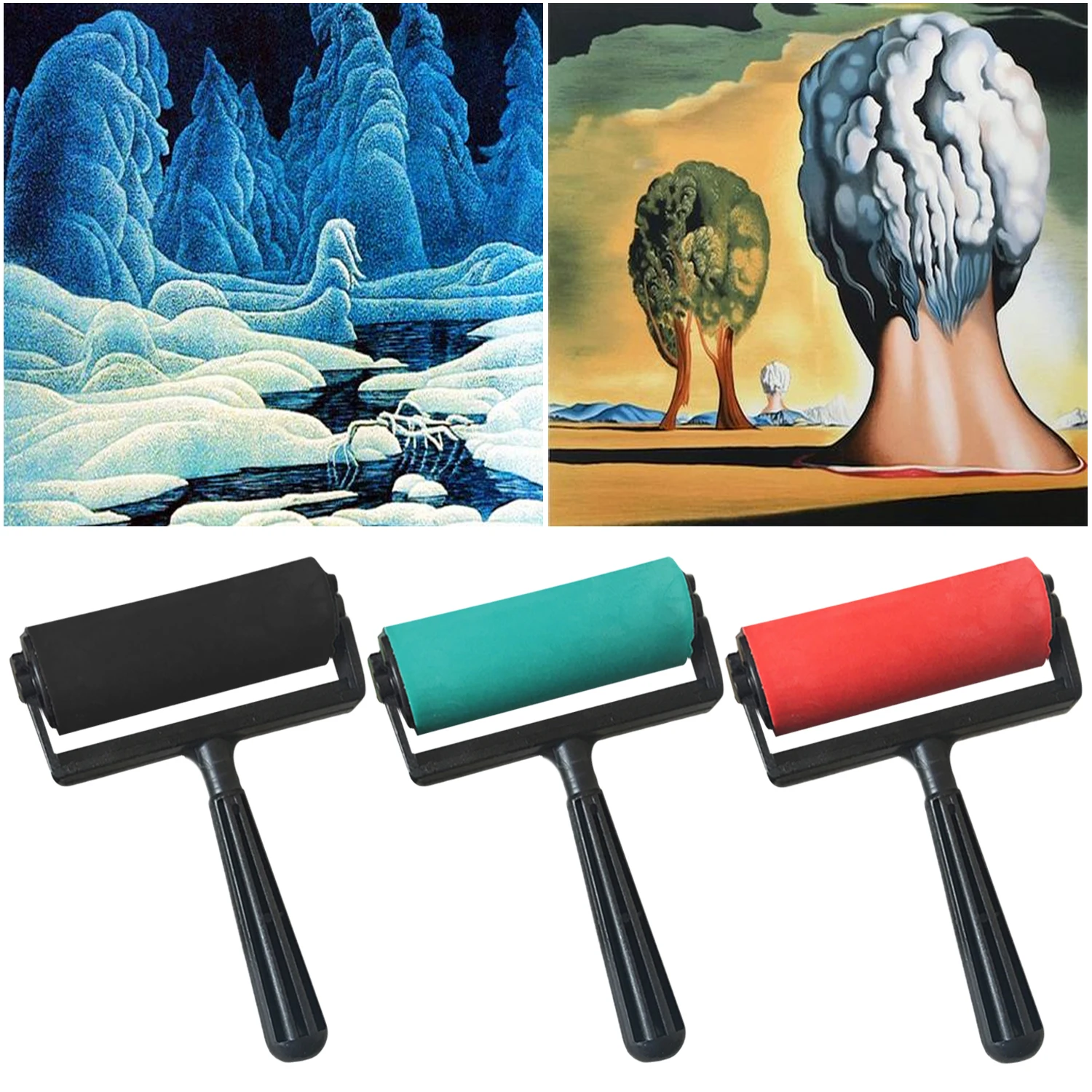 Rubber Runner Roller with Removable Plastic Handle for Printmaking Inking Blocks Diamond Paintings DIY Craft Art Project
Rubber Runner Roller with Removable Plastic Handle for Printmaking Inking Blocks Diamond Paintings DIY Craft Art Project