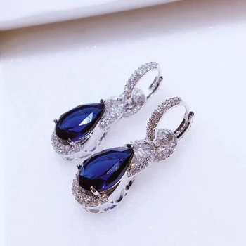 XF Luxury Water Drop Blue Zircon Stud Earring Women Party Wedding Deep Blue Zircon All Match S925 Ear Pin Jewelry
XF Luxury Water Drop Blue Zircon Stud Earring Women Party Wedding Deep Blue Zircon All Match S925 Ear Pin Jewelry