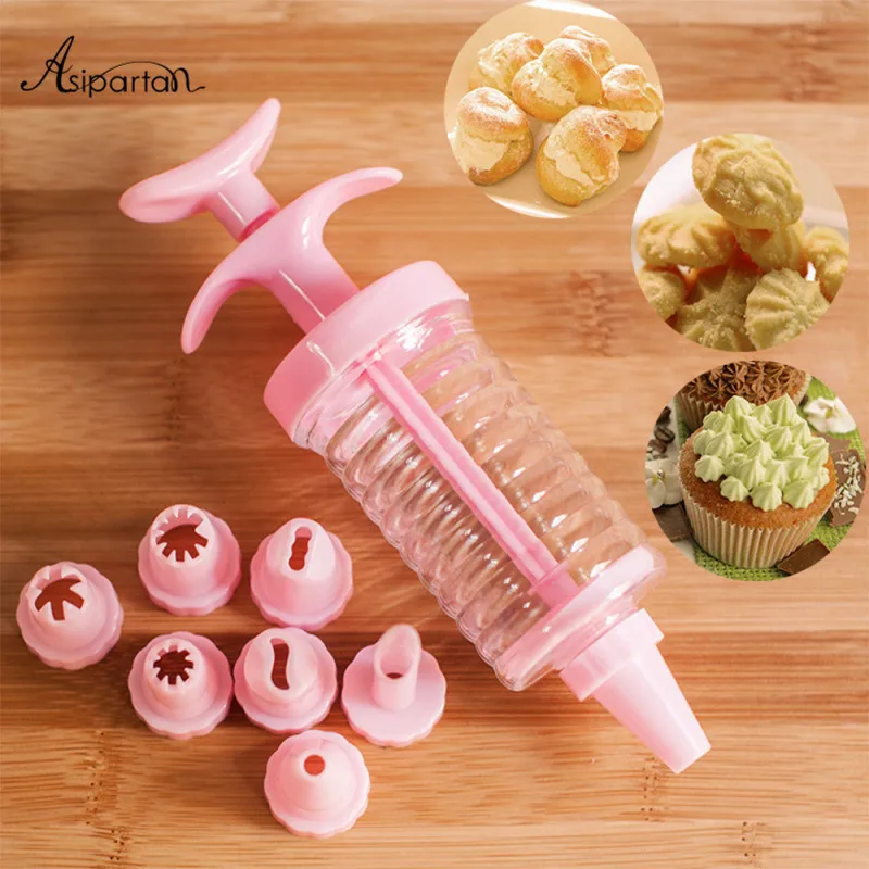 Asipartan 8pcs/set Piping Gun+Nozzles Set For Cake Puff Cream Pastry Horn Mold Cream Crowder Dessert DIY Baking Decorators Tools
Asipartan 8pcs/set Piping Gun+Nozzles Set For Cake Puff Cream Pastry Horn Mold Cream Crowder Dessert DIY Baking Decorators Tools