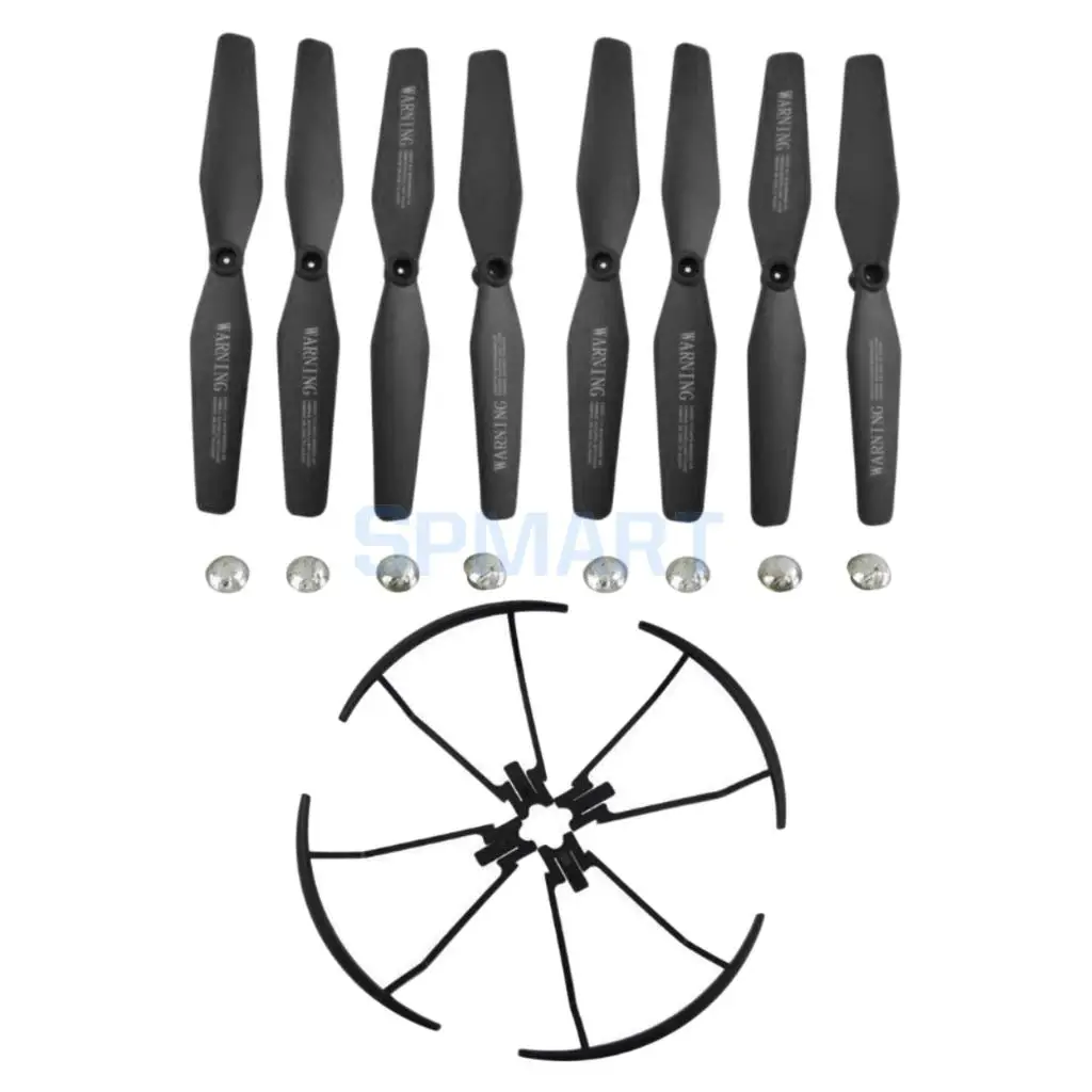 RC Four-Axis Airplane Spare Part Propeller+Bumper Guards Combo Set for VISUO XS809 XS809W XS809HW 8807 8807W