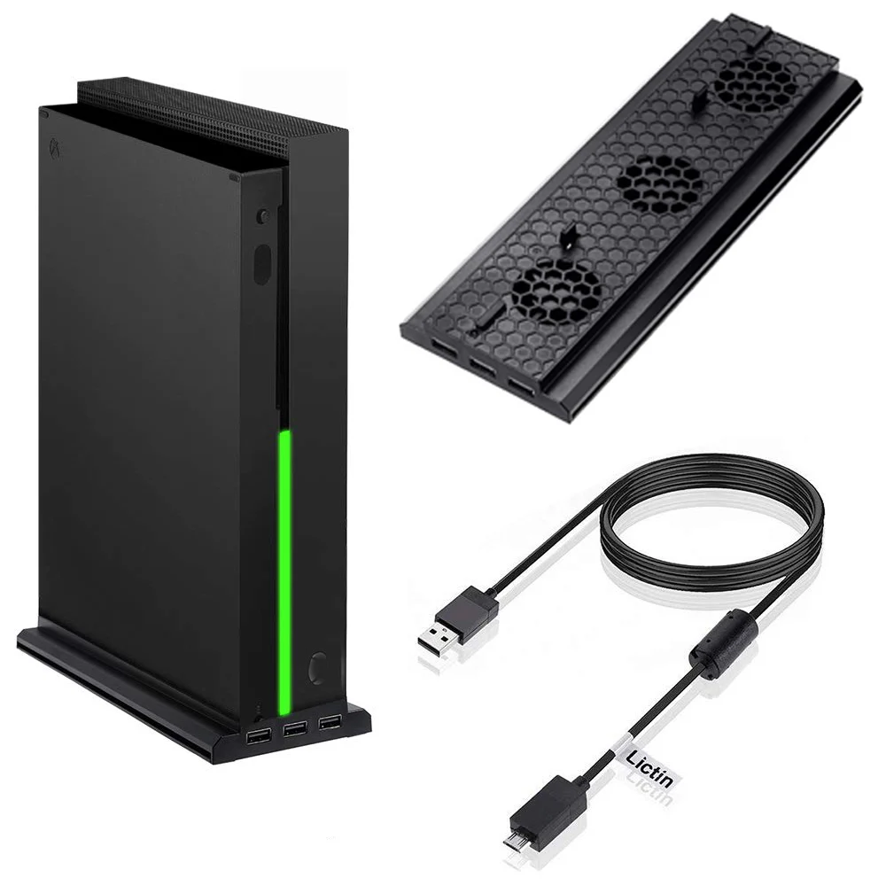 Stand for Xbox One X Cooling Fan for Xbox One X Console Vertical Stand Cooling Station with 3 USB Ports 1 Charging Cable
Stand for Xbox One X Cooling Fan for Xbox One X Console Vertical Stand Cooling Station with 3 USB Ports 1 Charging Cable