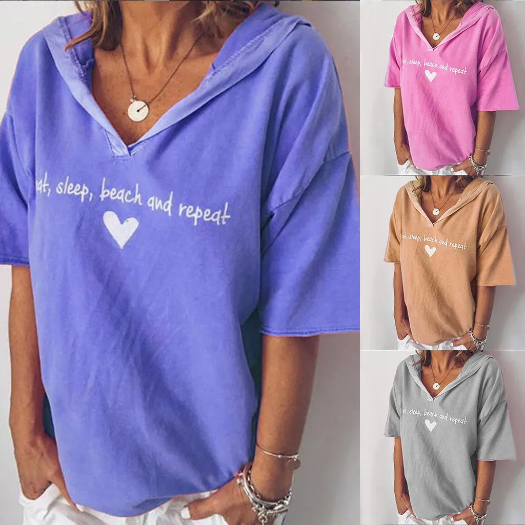 Womens Tops And Blouses Women Fashion Casual Short Sleeve V-neck Letter Print Tops Plus Size Tops Blouse Minimalist blusas
Womens Tops And Blouses Women Fashion Casual Short Sleeve V-neck Letter Print Tops Plus Size Tops Blouse Minimalist blusas